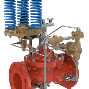 Válvula altimetrica con control de presion aguas arriba